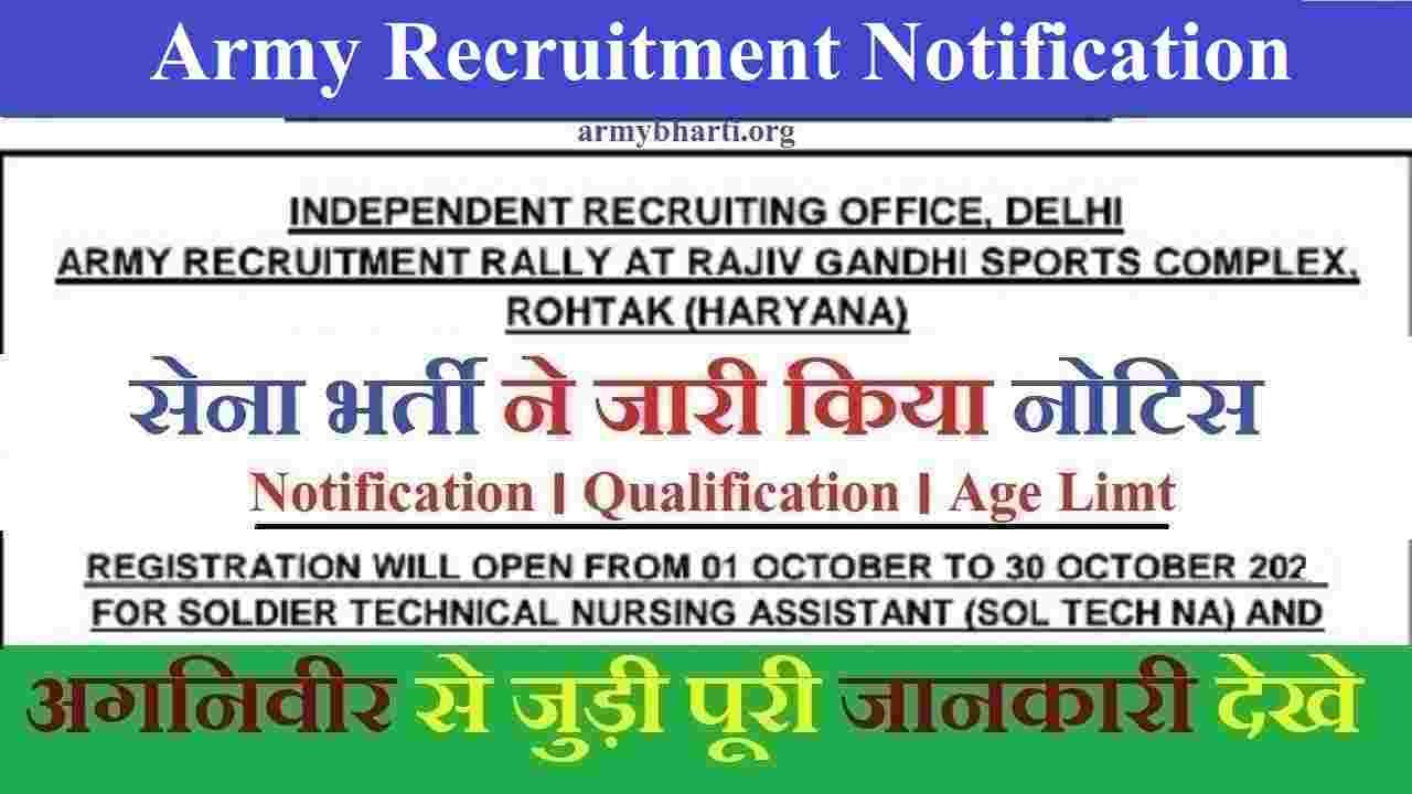 Army Recruitment Notification