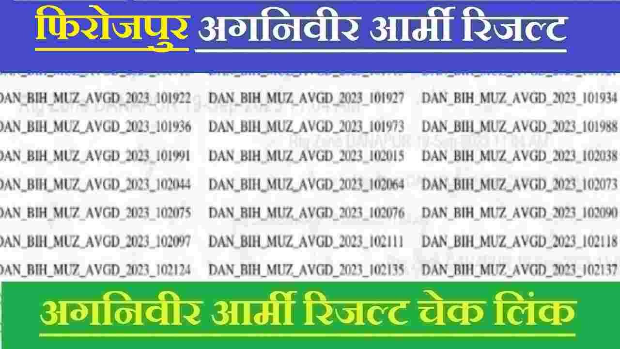 Indian Army Ferozpur Result